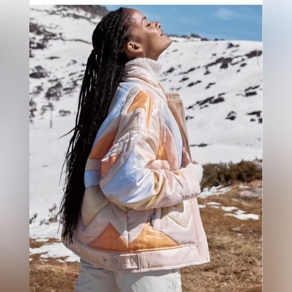 Free People shine on puffer jacket ski size S New - Picture 2 of 12